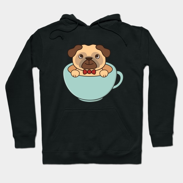 Cute and Kawaii Adorable Pug T-Shirt Hoodie by happinessinatee